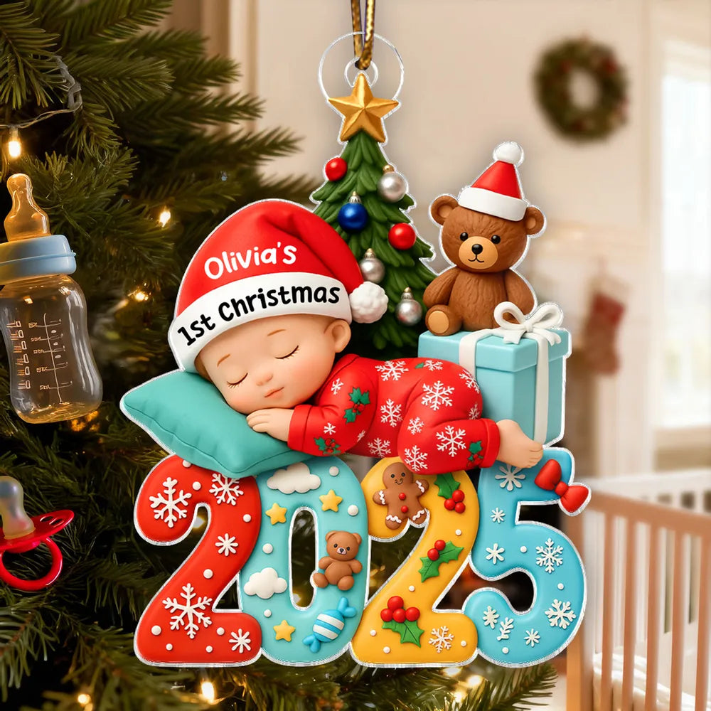 Personalized Baby's First Christmas Ornament 2023 - Custom Name Keepsake Gift Ornament MagicInPrints
