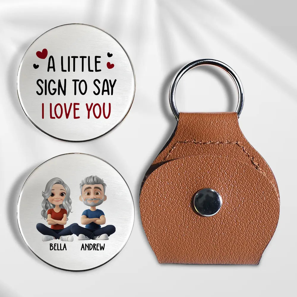 Personalized Couple Keychain with Love Message - Romantic Gift for Anniversary Keychain MagicInPrints
