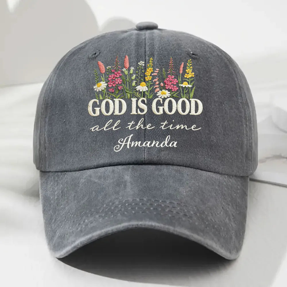 Personalized Embroidered Cap for Women with Floral Design - Inspirational Gift Hat MagicInPrints