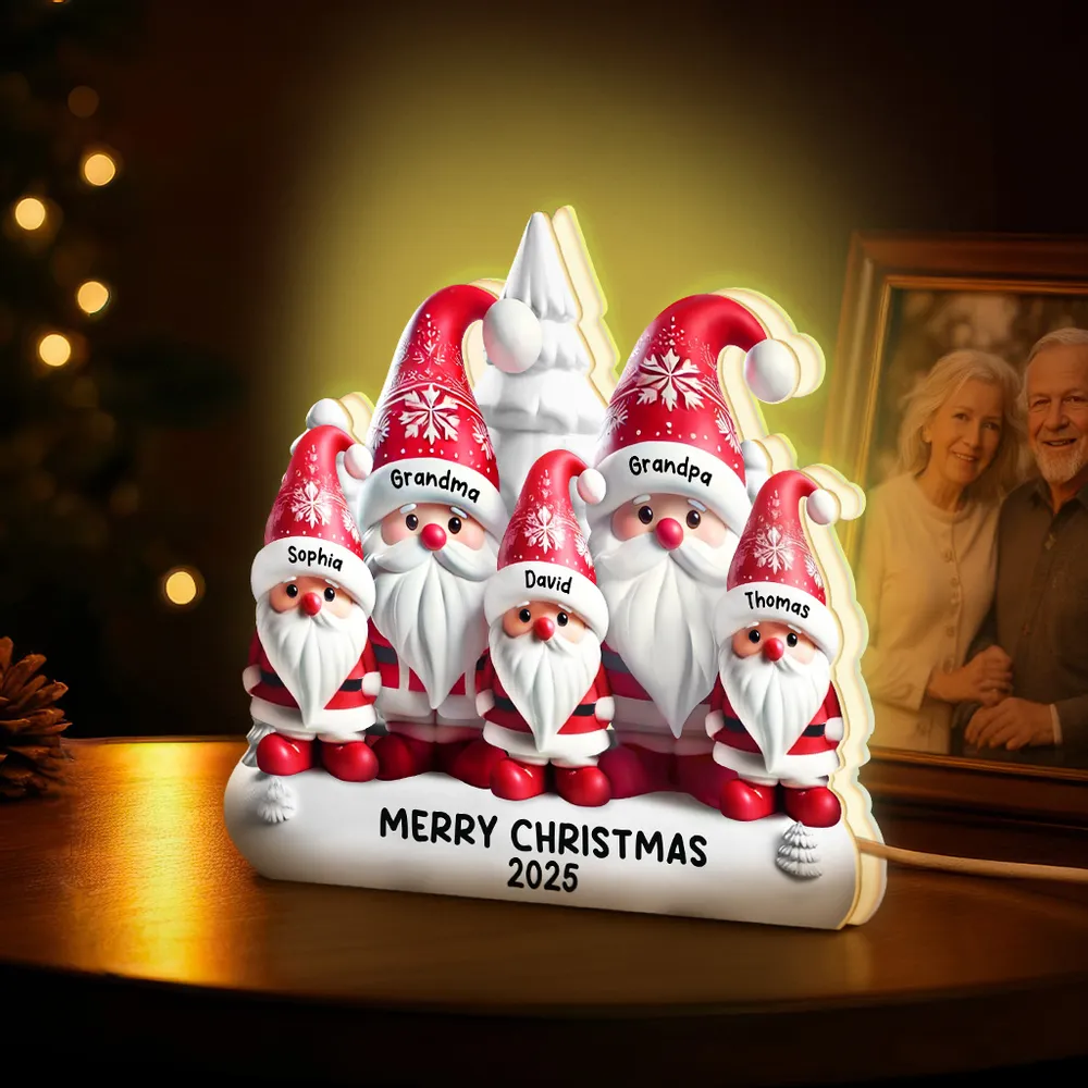Personalized Family Christmas Ornament for Grandparents - Festive Holiday Decor 2025 Plaque MagicInPrints