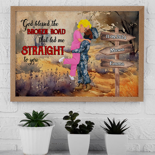 Custom Couple Canvas Print | Unique Personalized Valentine's Day Gifts Poster & Canvas PopCulturePrints