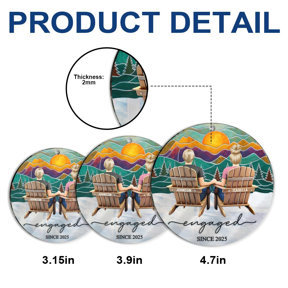 Together is a Beautiful Place to Be – Personalized Custom Shaped Mirror Ornament – Gift for Couples Mirror Ornament MagicInPrints
