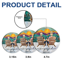 Load image into Gallery viewer, Together is a Beautiful Place to Be – Personalized Custom Shaped Mirror Ornament – Gift for Couples Mirror Ornament MagicInPrints
