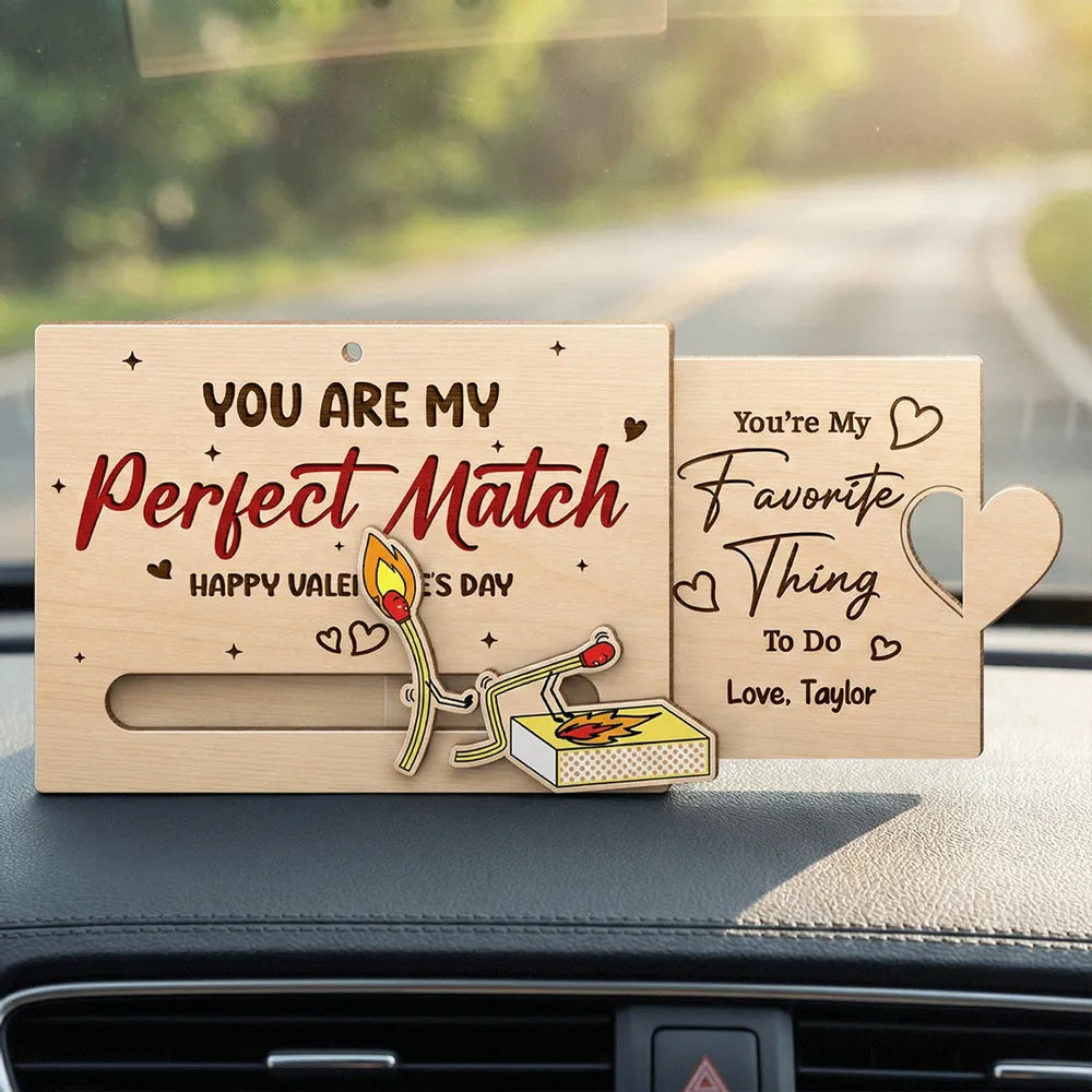 Personalized Wooden Valentine Card for Couples - Romantic Gift Ornament MagicInPrints