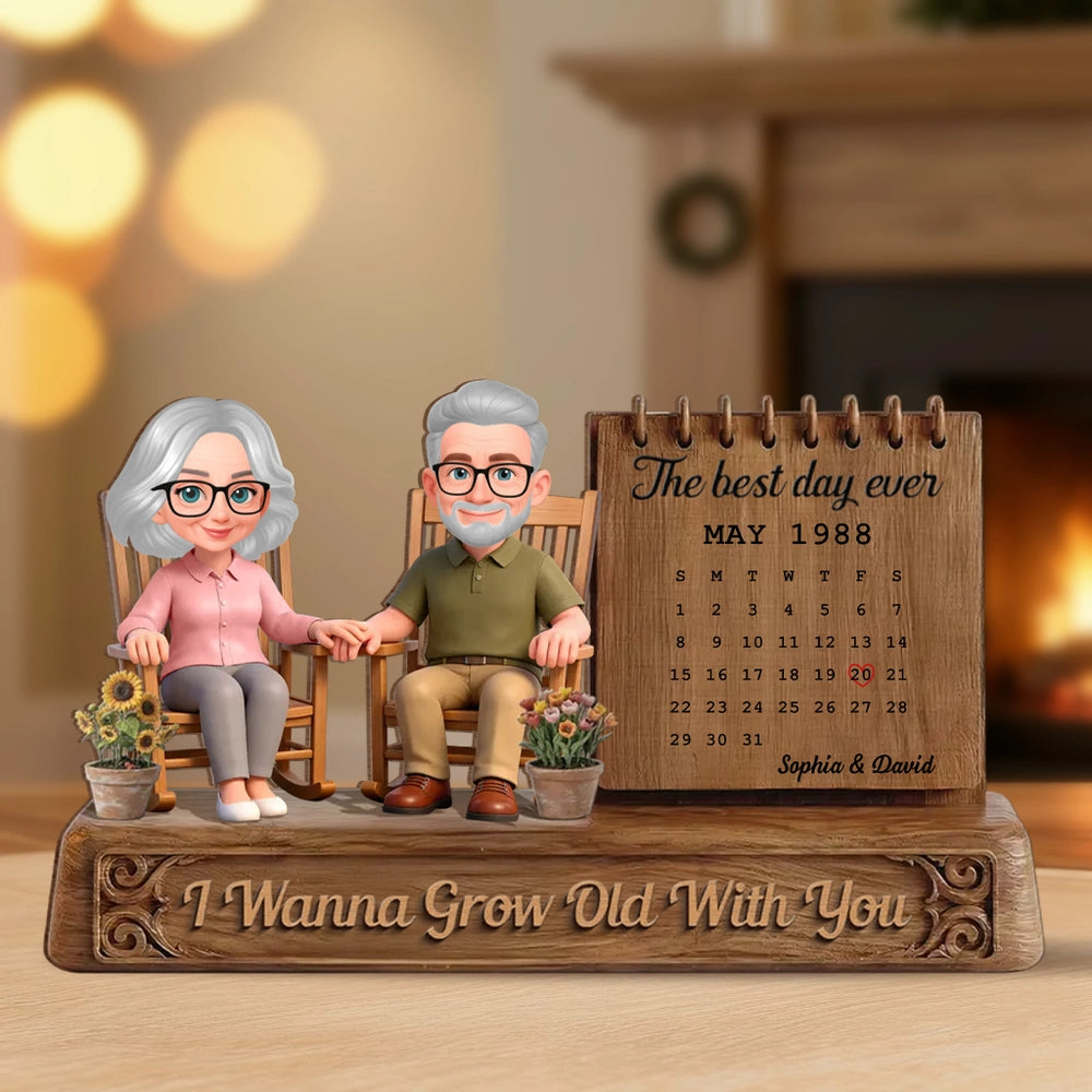 Personalized Couple Figurine Anniversary Gift with Custom Date - Romantic Keepsake Plaque MagicInPrints