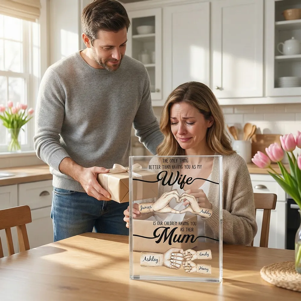 Personalized Acrylic Plaque for Wife and Mom - Heartfelt Gift for Mother's Day Plaque MagicInPrints