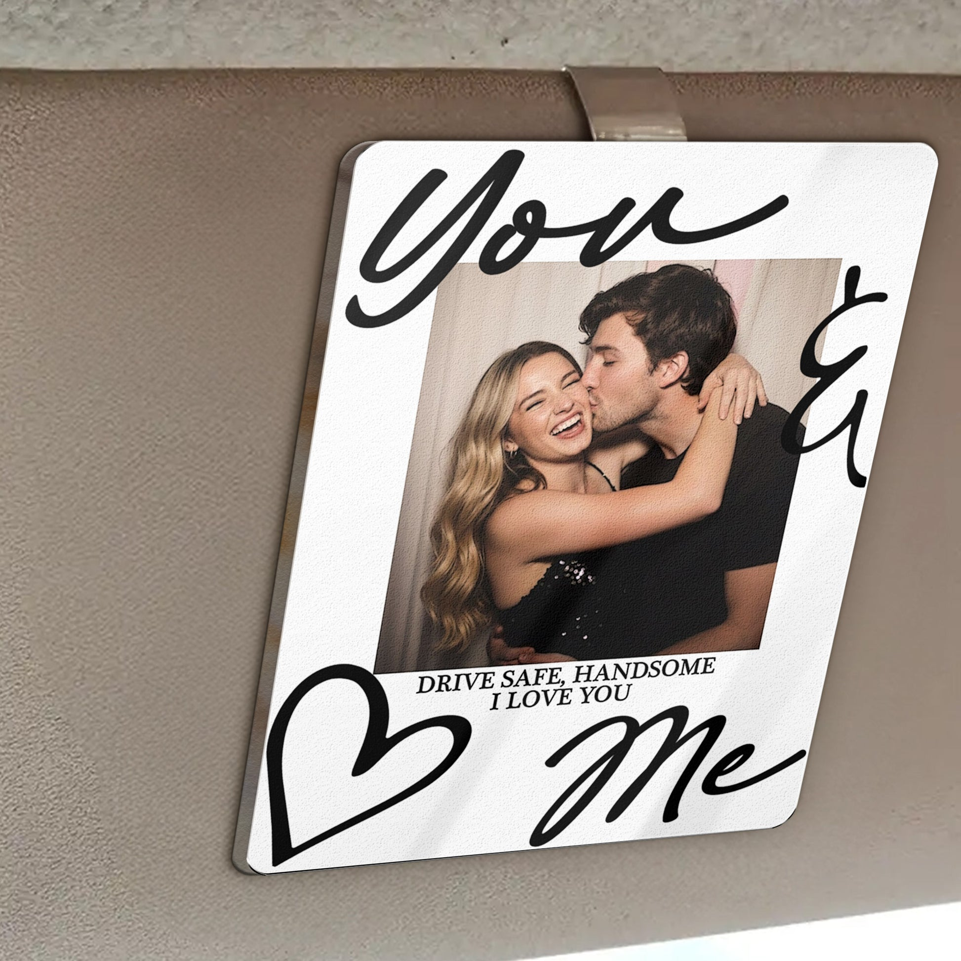 Personalized Photo Car Hanging Ornament for Couples - Romantic Gift Car Hanger MagicInPrints