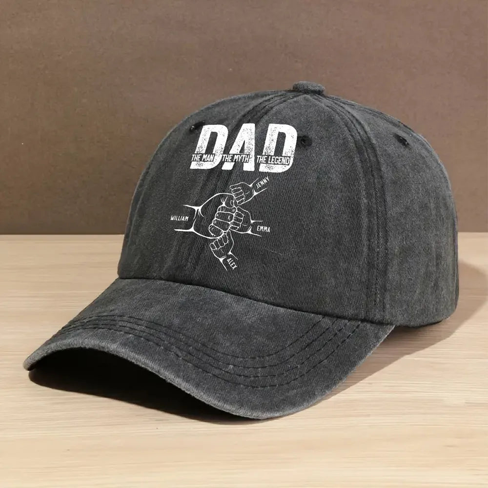 Personalized Dad Hat for Fathers - Custom Names Gift for Dad Hat MagicInPrints