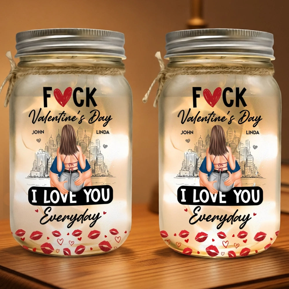 Personalized Romantic LED Jar Gift for Couples - Valentine's Day Surprise Lamp MagicInPrints