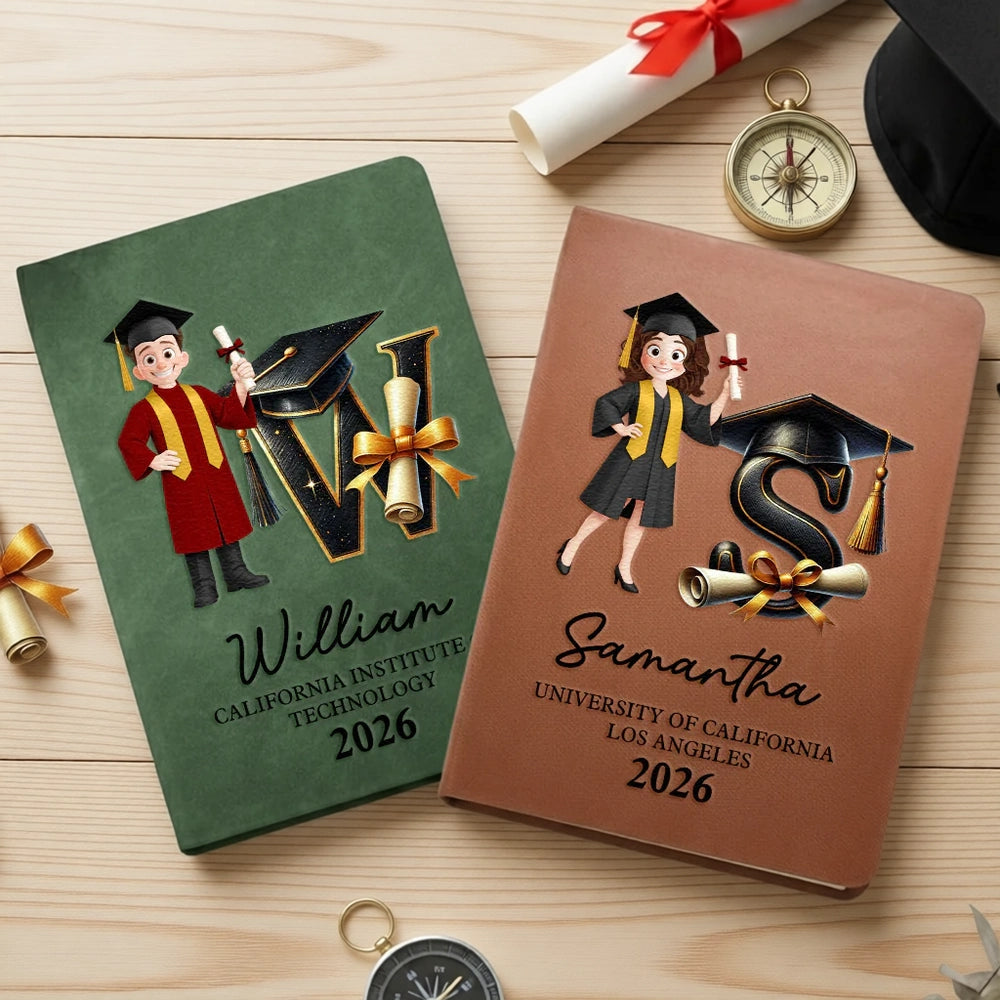 Personalized Graduation Journal for Students - Custom Name and Year Keepsake Stationery MagicInPrints