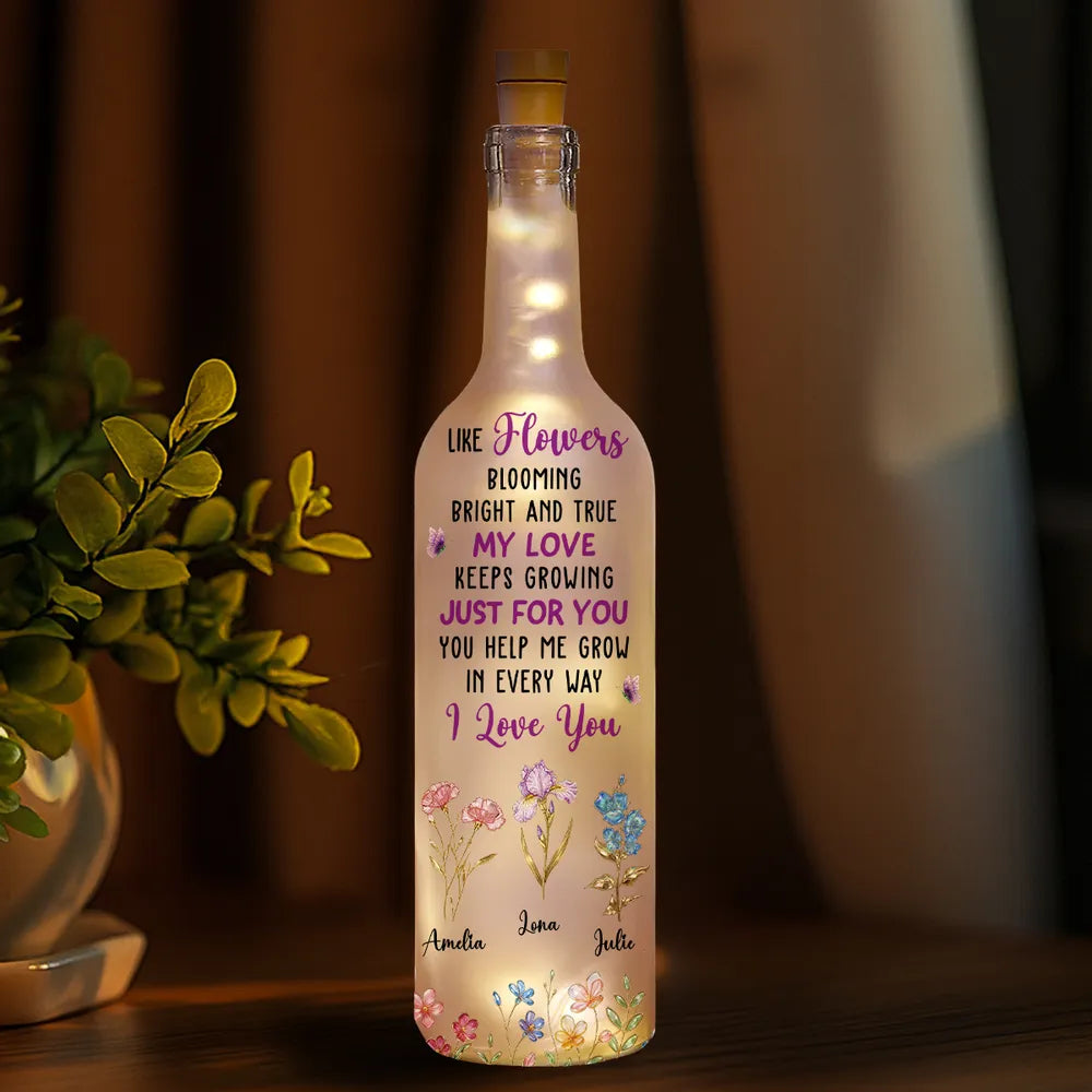 Personalized LED Wine Bottle Lamp for Loved Ones - Romantic Gift Lamp MagicInPrints