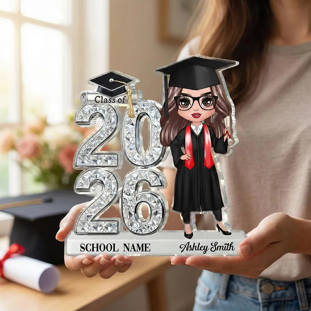 Personalized Graduation Figurine for Class of 2026 - Custom Name Gift Plaque MagicInPrints