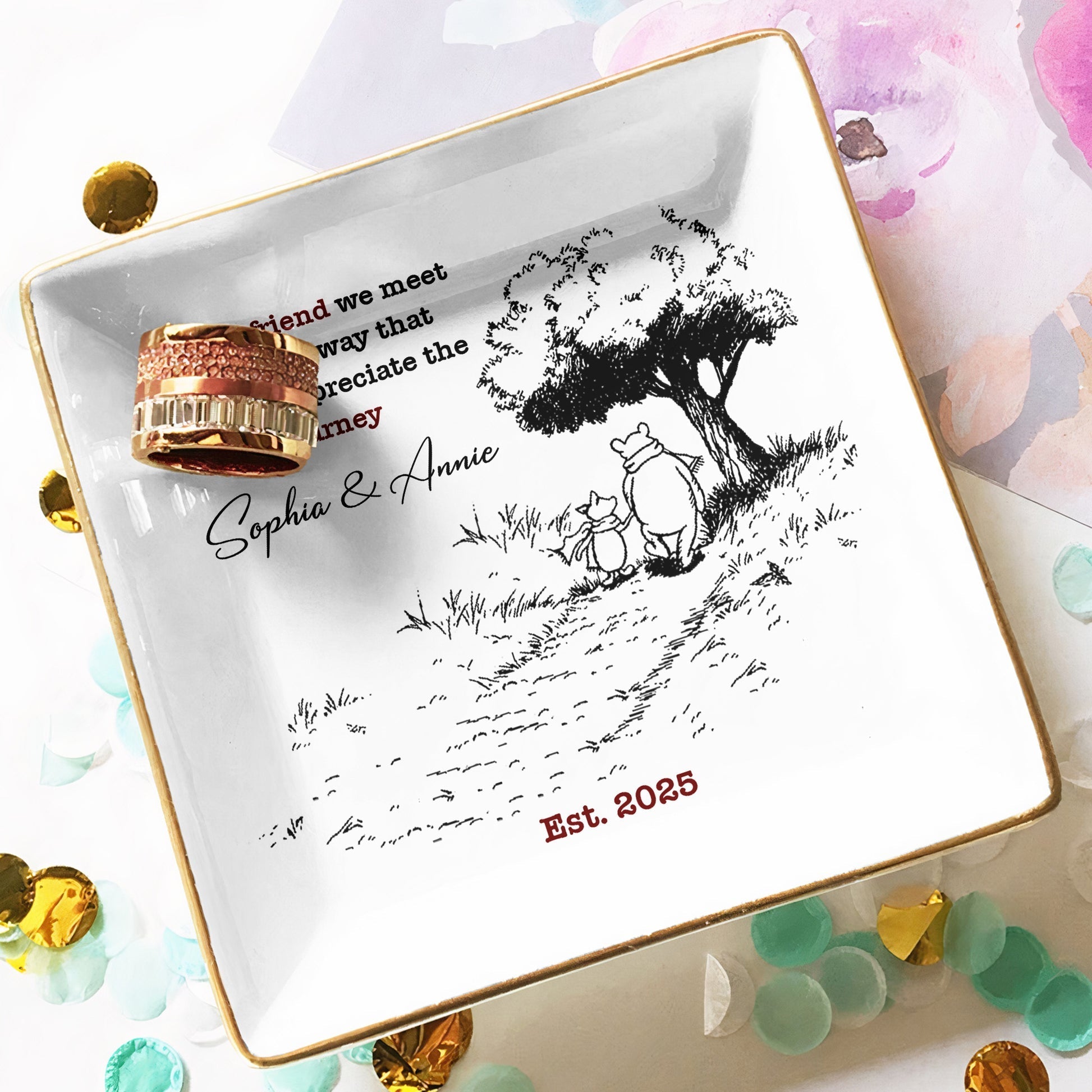Personalized Friendship Jewelry Dish for Friends - Sentimental Gift Jewelry MagicInPrints