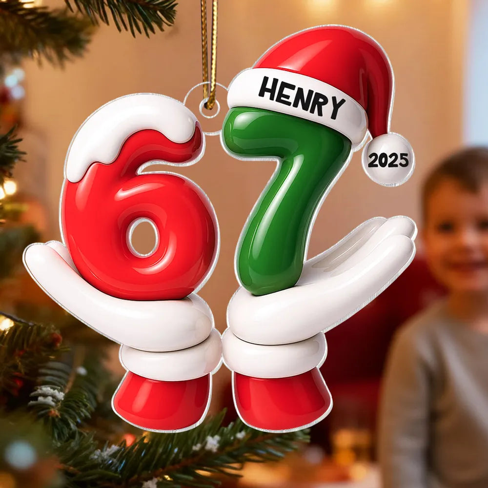 Personalized Christmas Ornament for Family - Festive Holiday Decor 2025 Ornament MagicInPrints