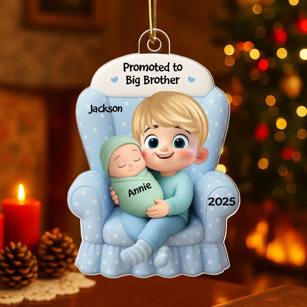 Personalized Big Sister Ornament for Kids - Christmas Gift 2025 Ornament MagicInPrints