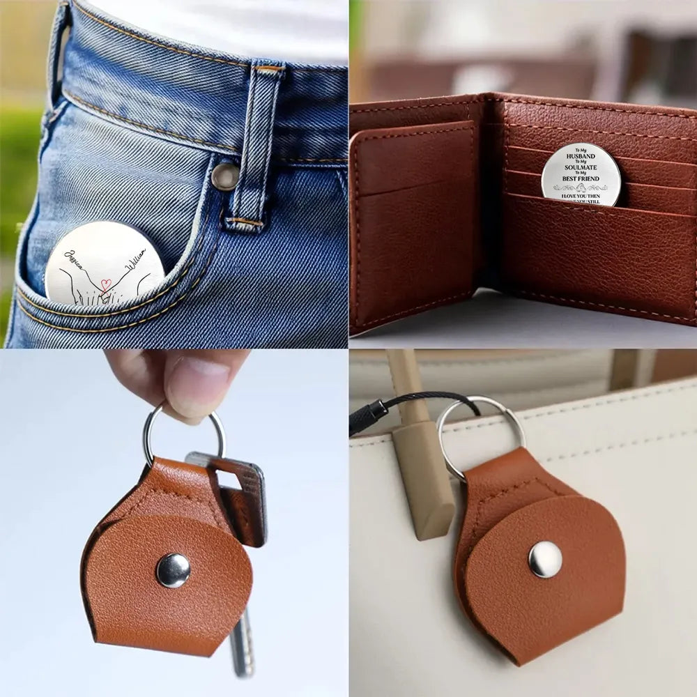 Personalized Engraved Keychain for Husband - Romantic Gift for Anniversaries Keychain MagicInPrints