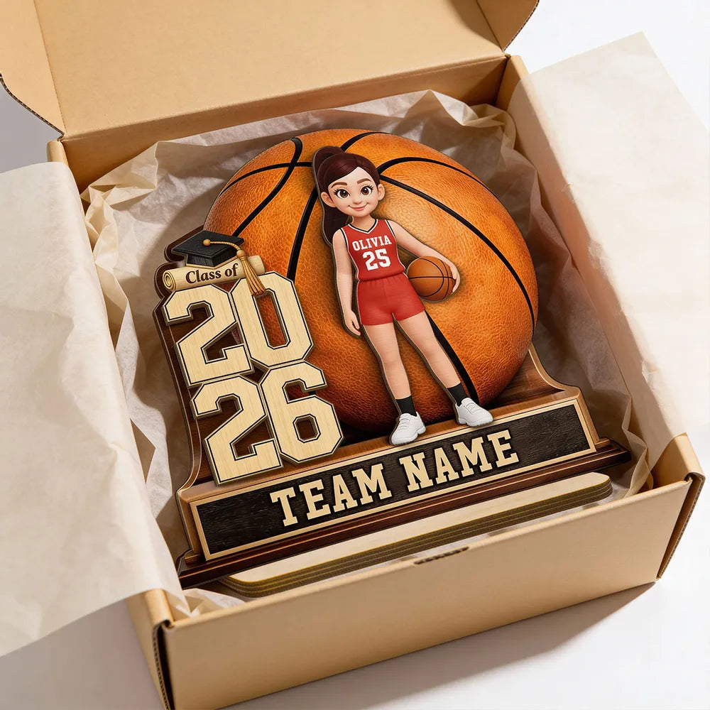 Custom Basketball Graduation Plaque for Girls - Class of 2026 Plaque MagicInPrints