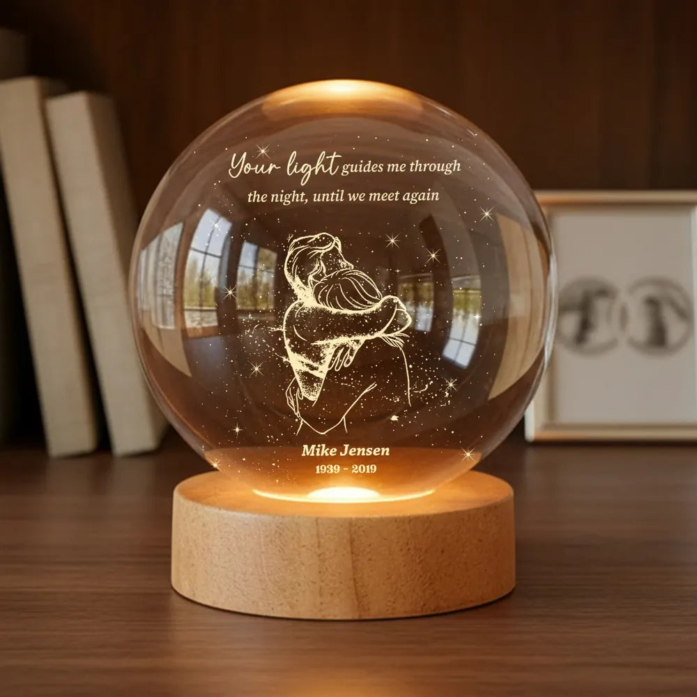 Personalized Memorial LED Globe Light for Loved Ones - Sentimental Keepsake Lamp MagicInPrints