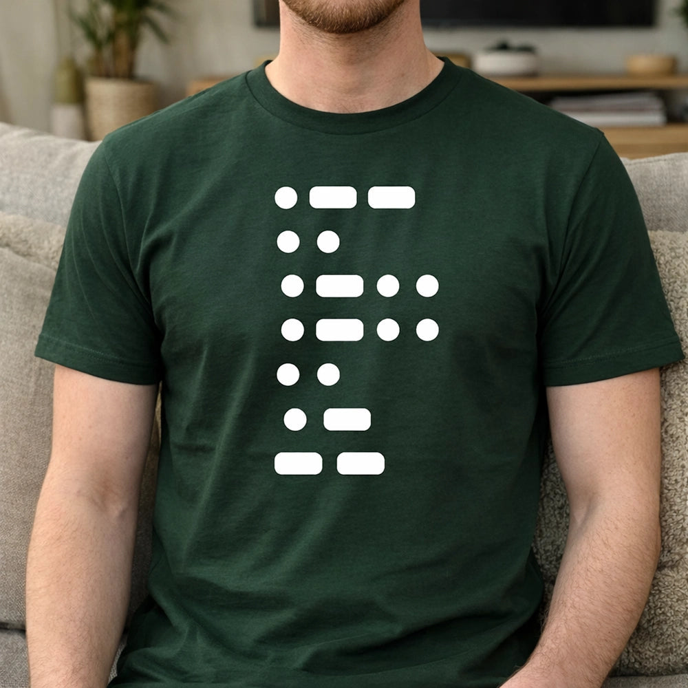 Custom Morse Code T-Shirt for Men - Unique Gift Idea Cloth MagicInPrints