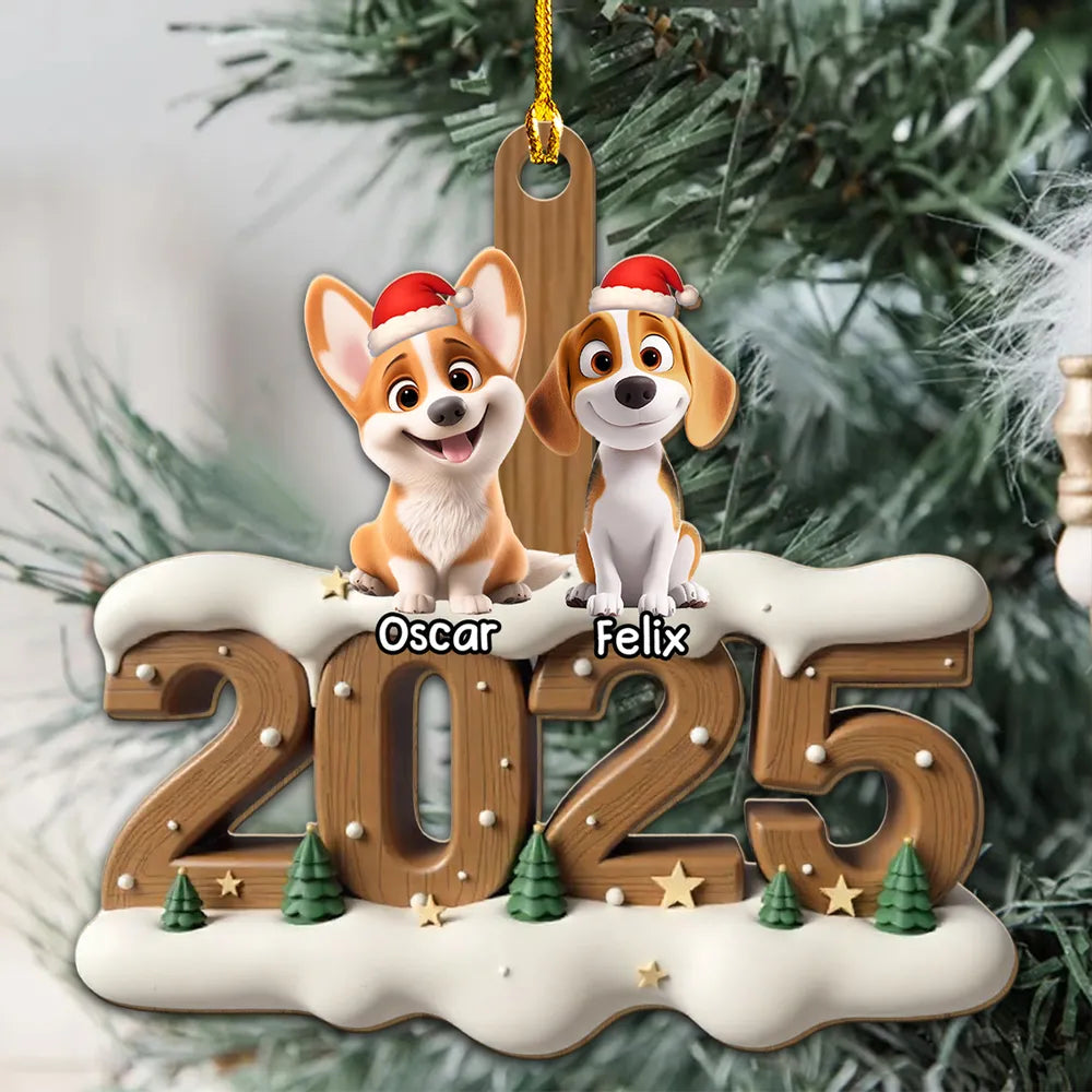 Personalized Dog Ornament for Pet Lovers - Christmas 2025 Decoration Ornament MagicInPrints