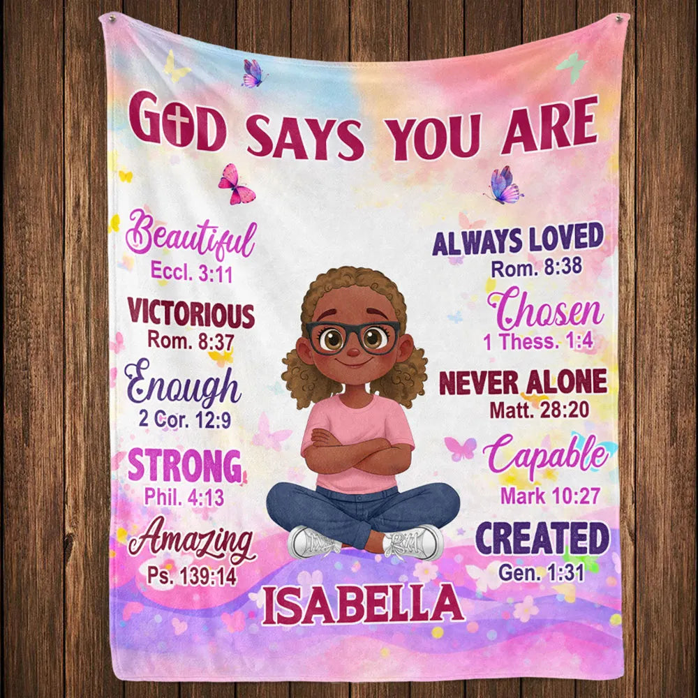 Personalized Inspirational Blanket for Girls - Faith and Encouragement Gift Blanket MagicInPrints