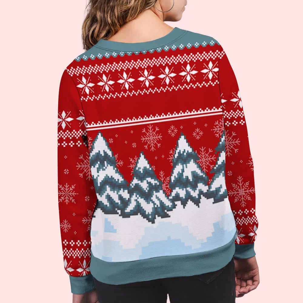 Personalized Christmas Sweater for Grandma with Snowman Design - Family Holiday Gift Cloth MagicInPrints