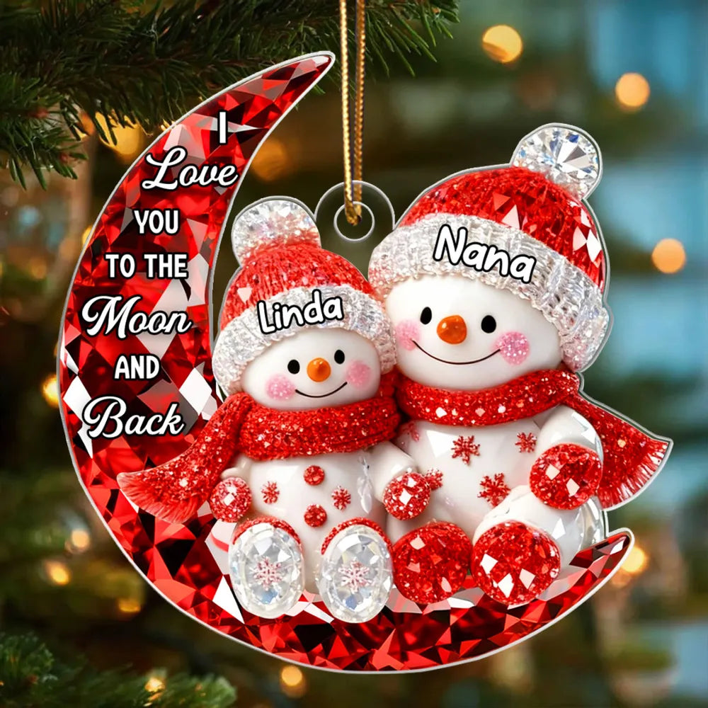 Personalized Snowman Family Ornament for Christmas - Heartfelt Holiday Gift Ornament MagicInPrints