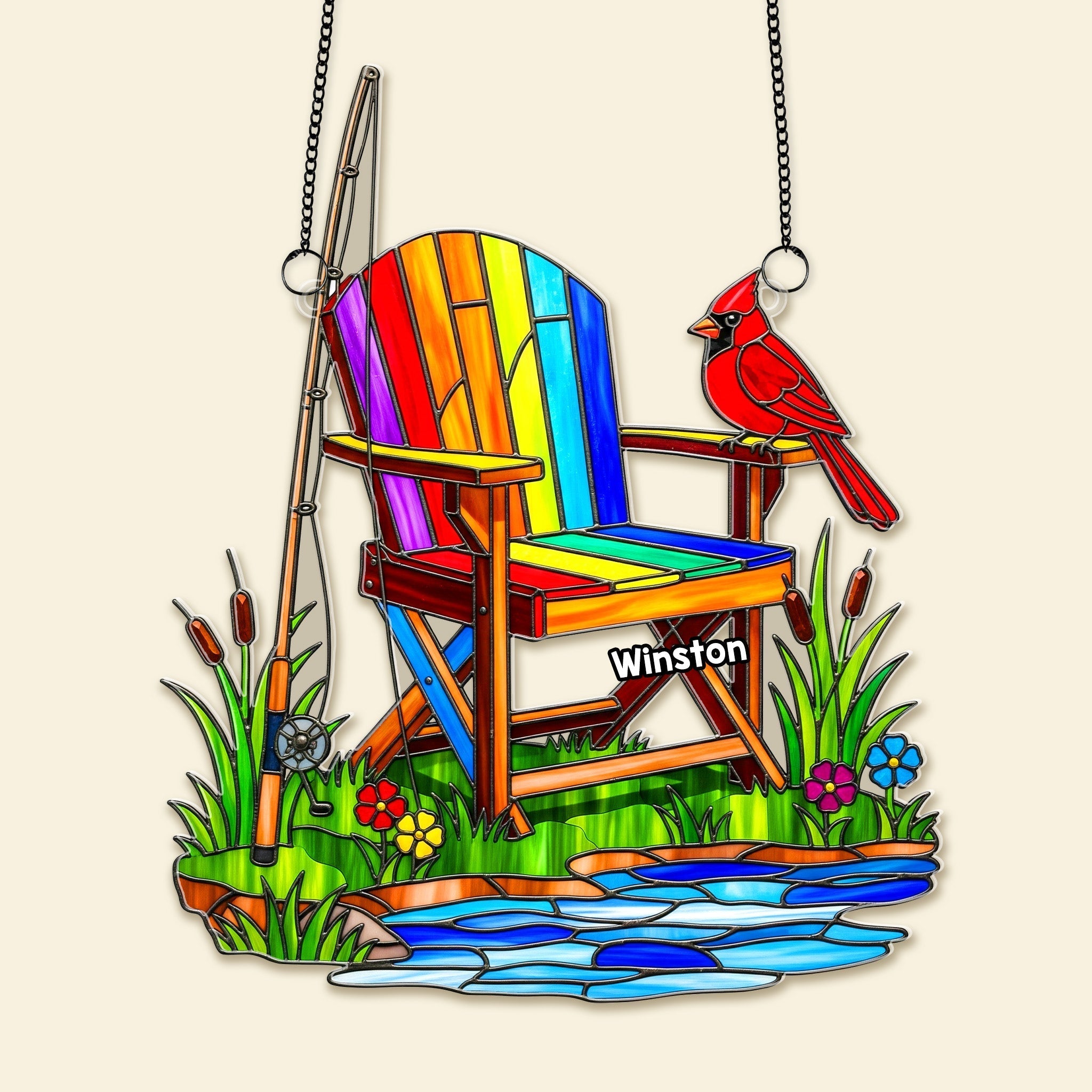 Heaven Fishing Suncatcher Ornament - A Personalized Gift for Fishing Lovers Ornament PopCulturePrints