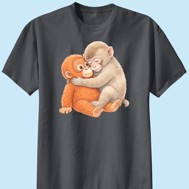 Cute Animal Hug T-Shirt for Kids - Love and Resilience Cloth MagicInPrints