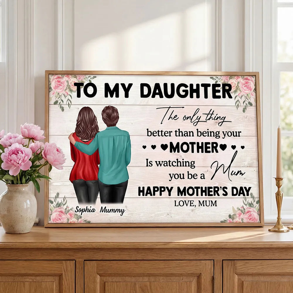 Personalized Mother's Day Canvas for Daughter - Sentimental Gift Poster or Canvas MagicInPrints