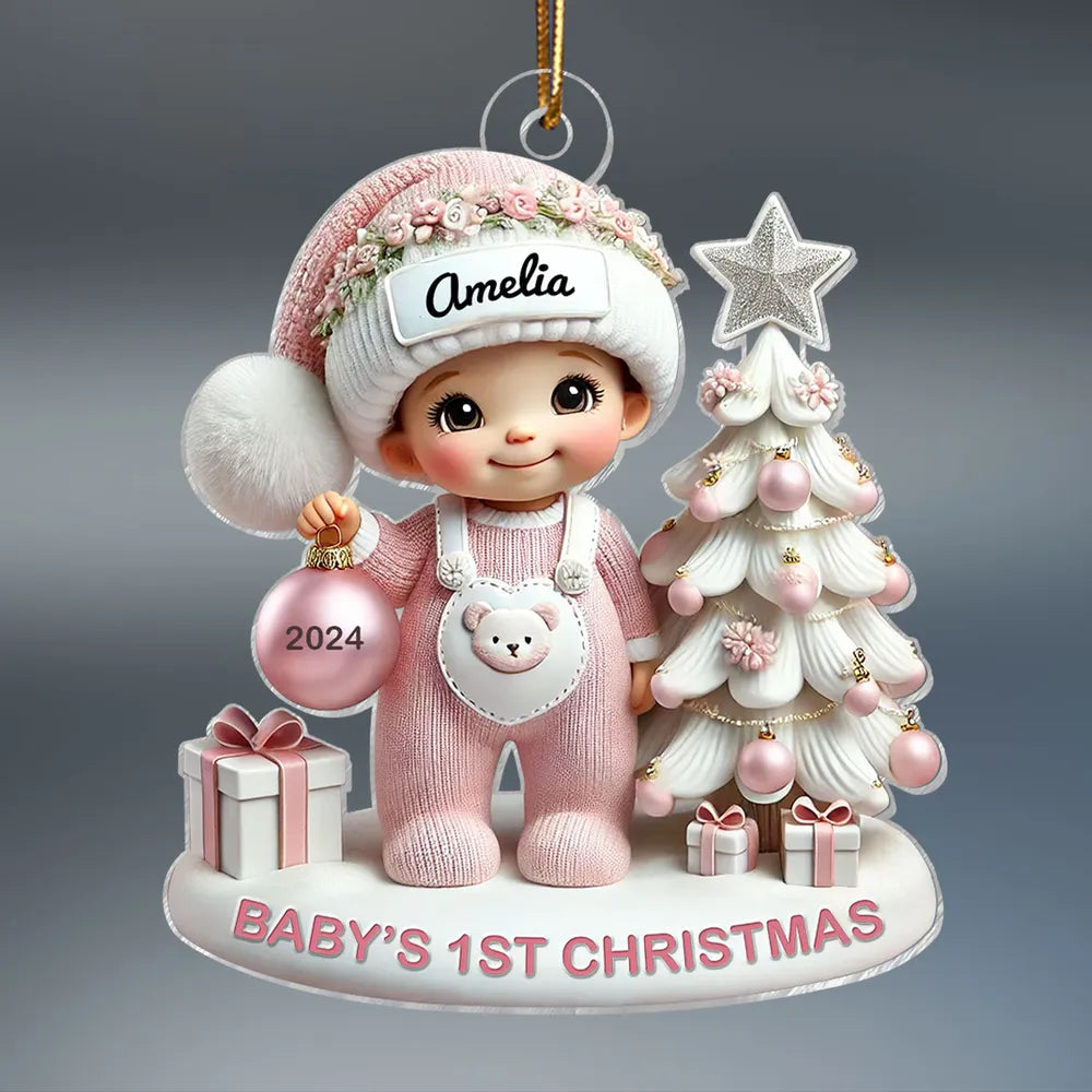 Personalized Baby's First Christmas Ornament - Custom Name Keepsake 2025 Ornament MagicInPrints