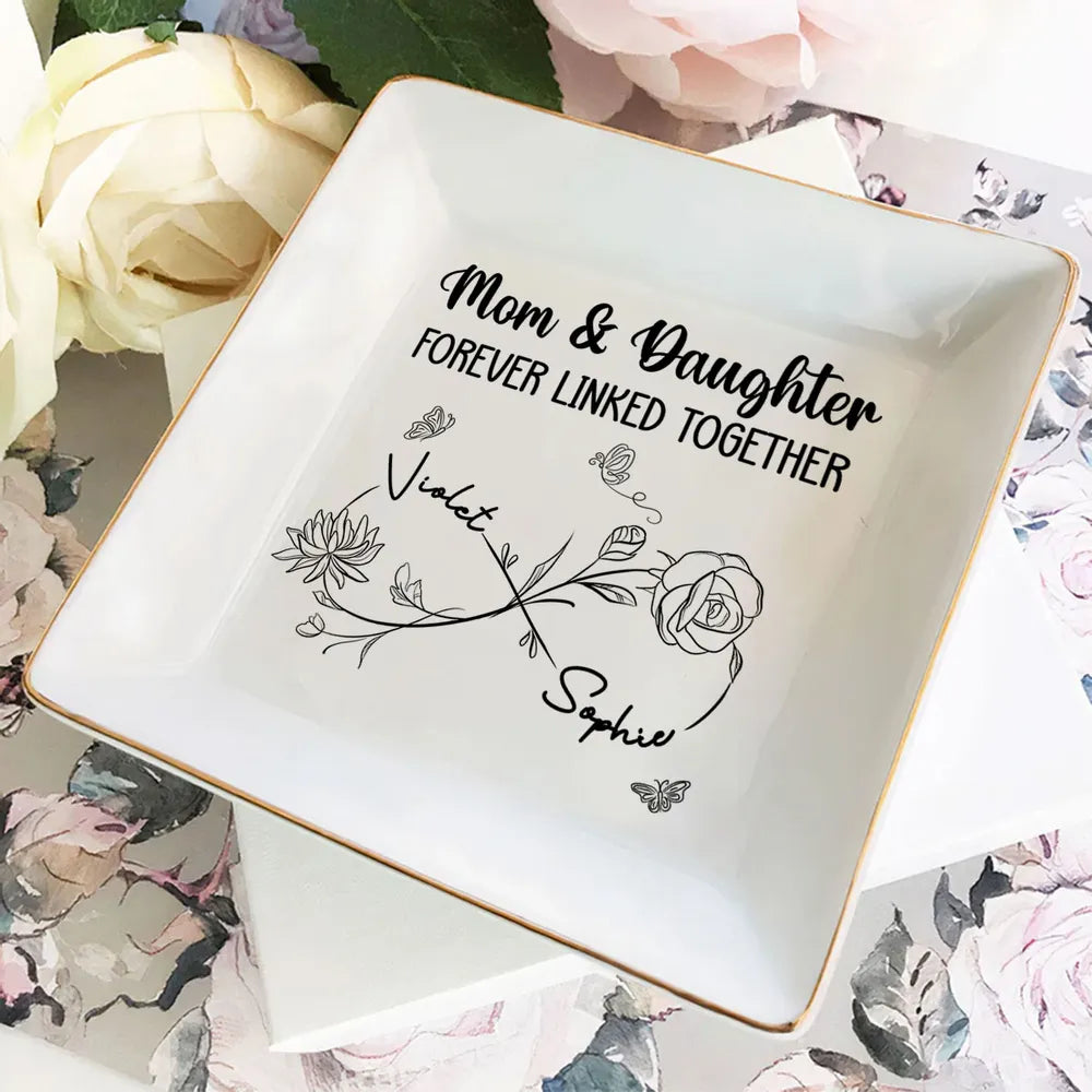 Personalized Jewelry Dish for Mom & Daughter - Sentimental Gift for Mother's Day Jewelry MagicInPrints
