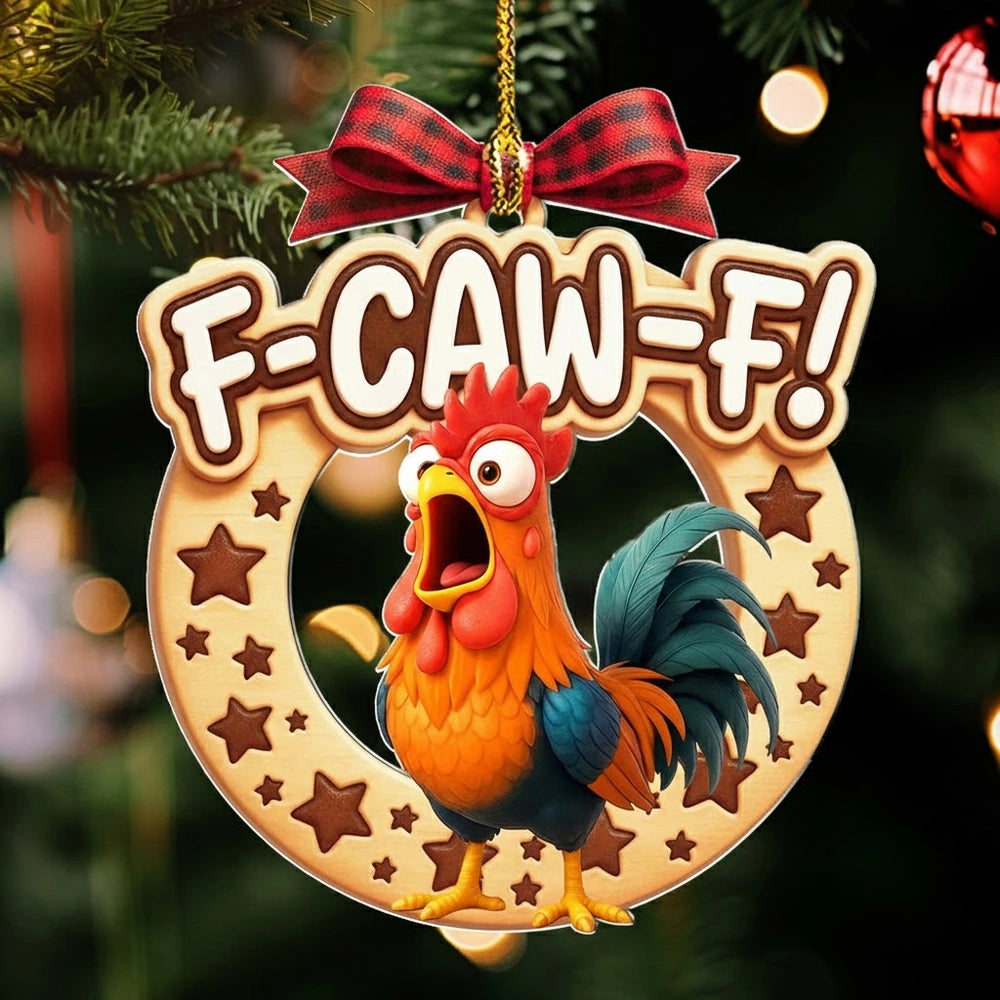 Funny Chicken Christmas Ornament for Adults - Humorous Holiday Decor Ornament MagicInPrints