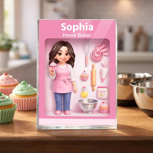 Personalized Acrylic Block for Home Bakers - Custom Gift for Kitchen Decor Plaque MagicInPrints