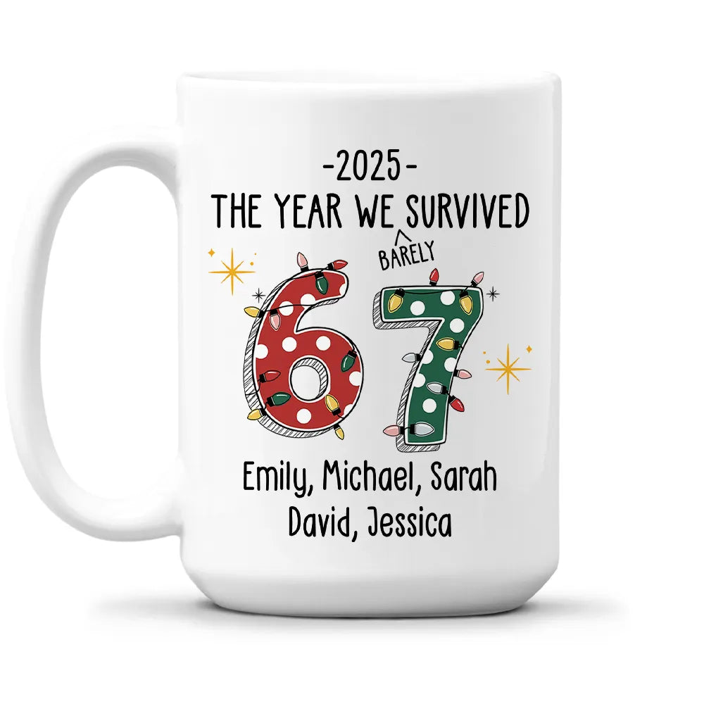 Personalized Christmas Mug for Family - 2025 Survival Year Gift Cup MagicInPrints