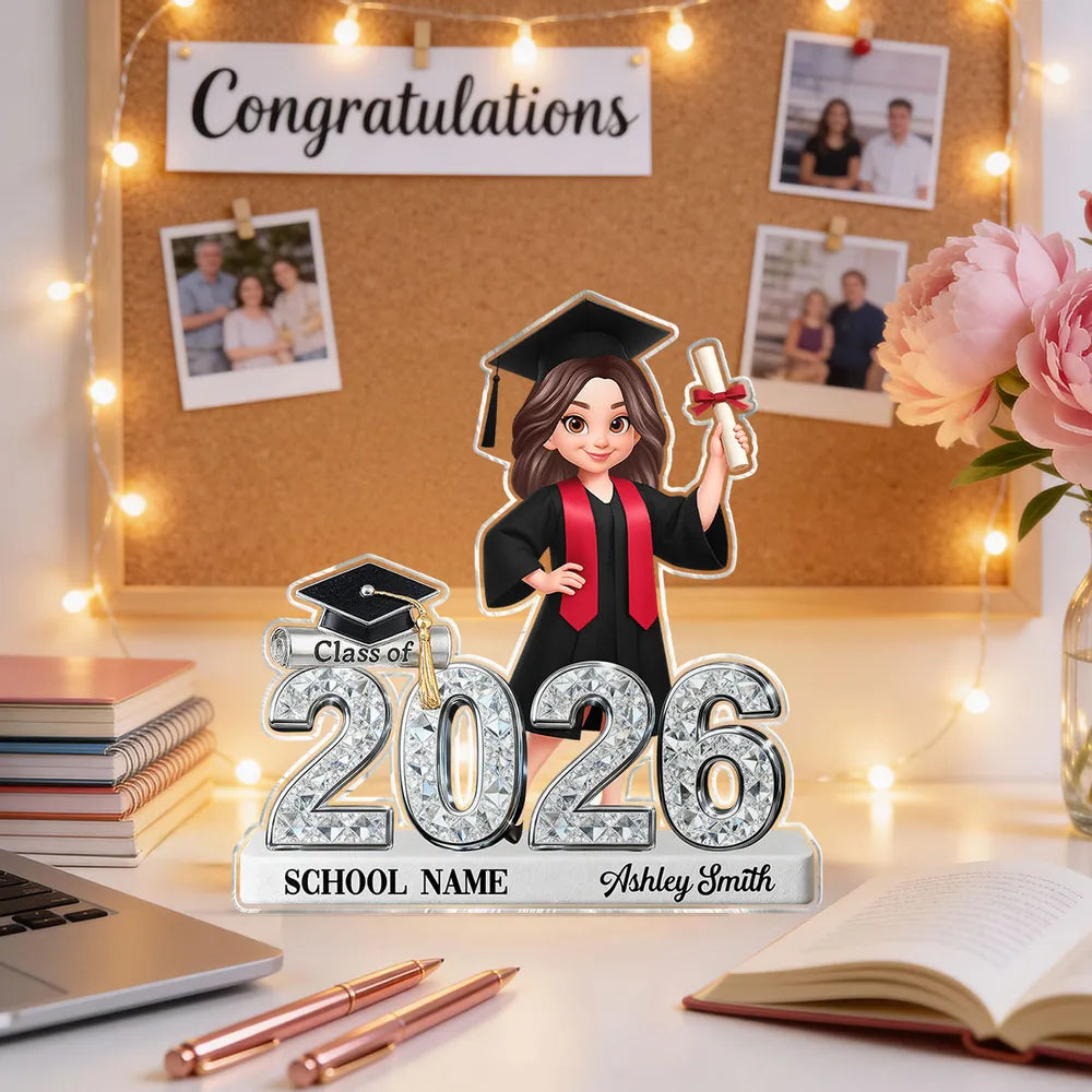 Custom Graduation Keepsake for Class of 2026 - Personalized School Name Gift Plaque MagicInPrints