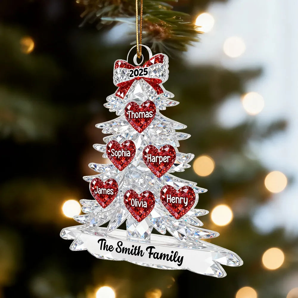 Personalized Family Christmas Tree Ornament with Names - Holiday Decoration Ornament MagicInPrints