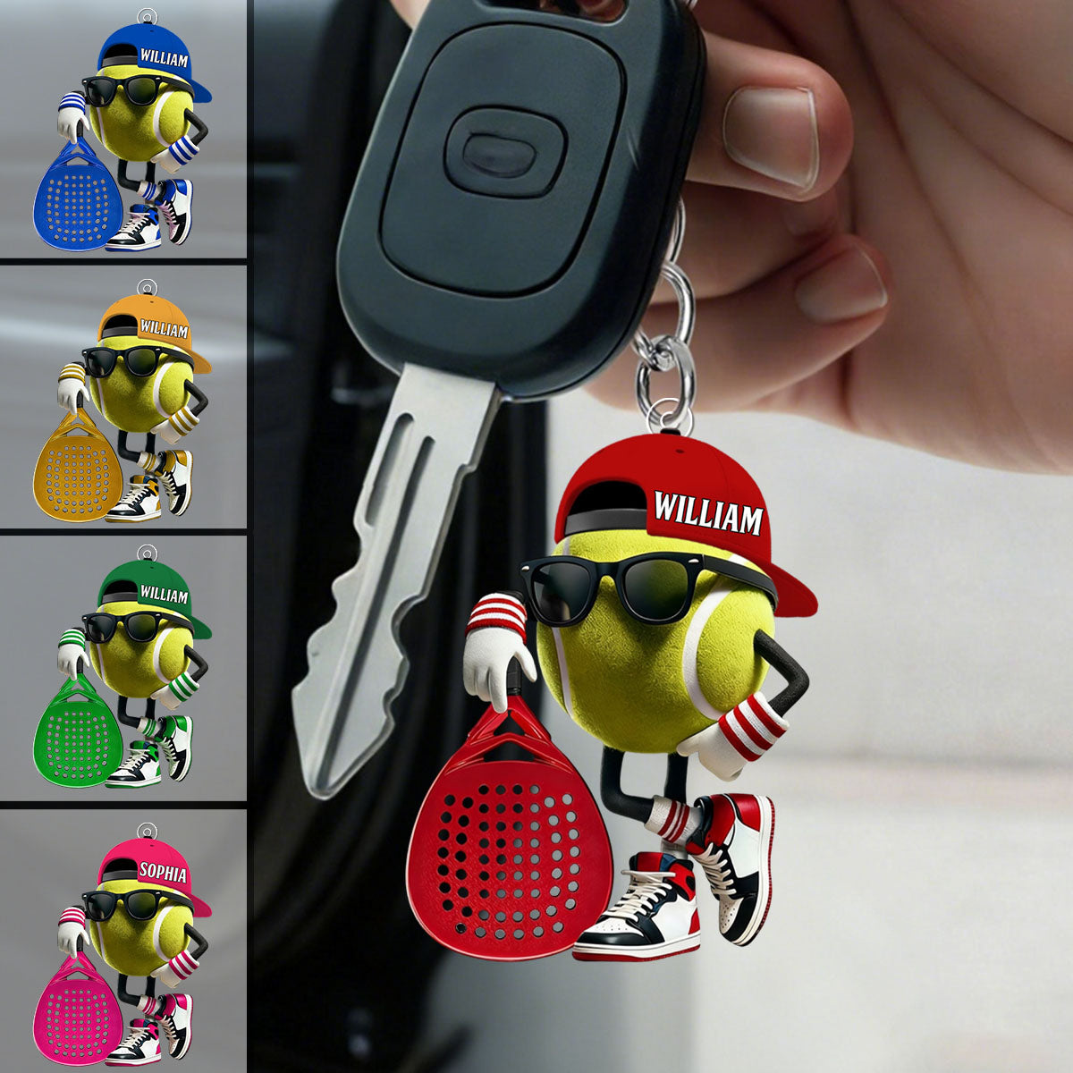 Personalized Tennis Ball Keychain for Sports Fans - Fun Gift Idea Keychain MagicInPrints