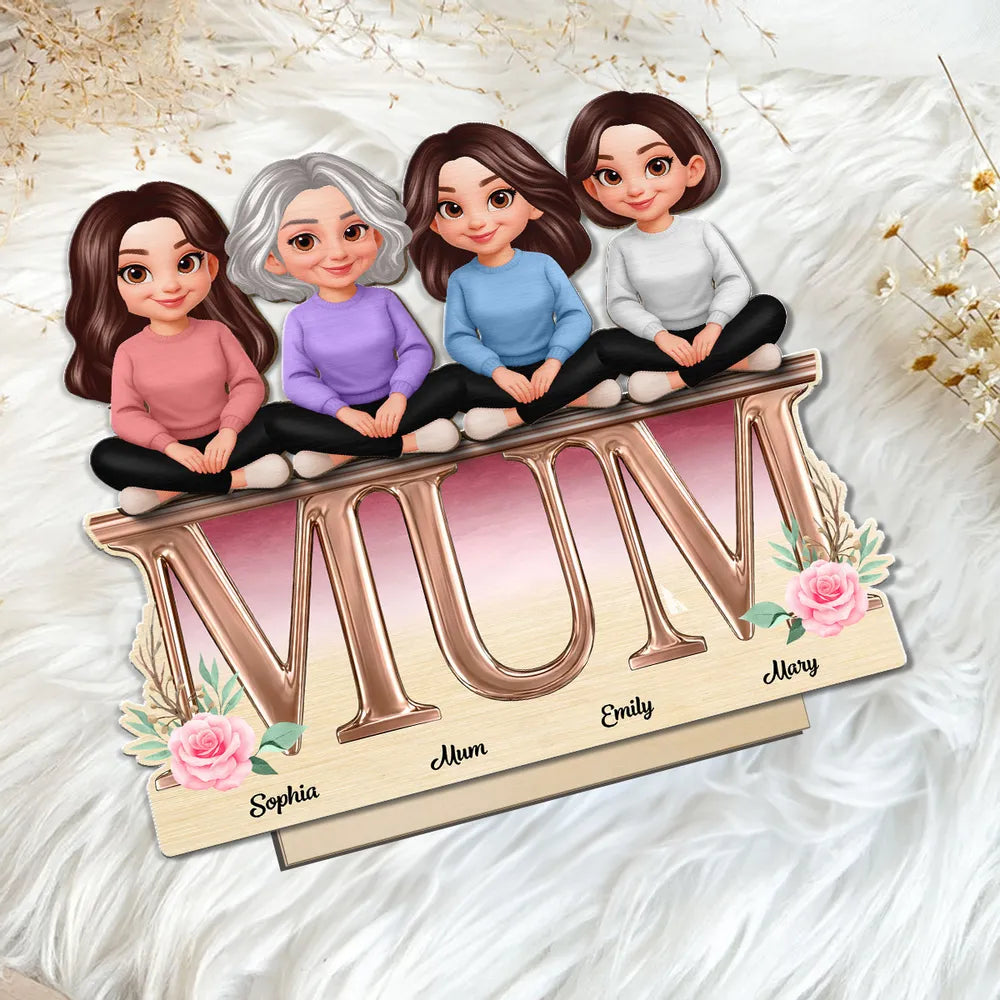Custom Family Figurine Plaque for Mum - Personalized Gift for Mother's Day Plaque MagicInPrints