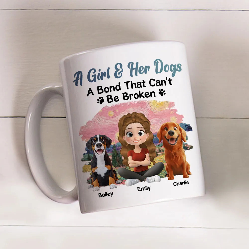 Personalized Dog Lover Mug for Girls - A Girl & Her Dog Bond Cup MagicInPrints