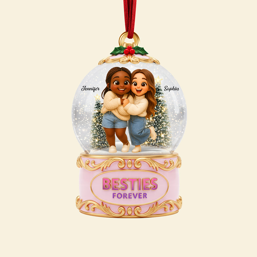 Besties Forever Christmas Ornament - Personalized Custom Photo Gift for Friends Ornament MagicInPrints