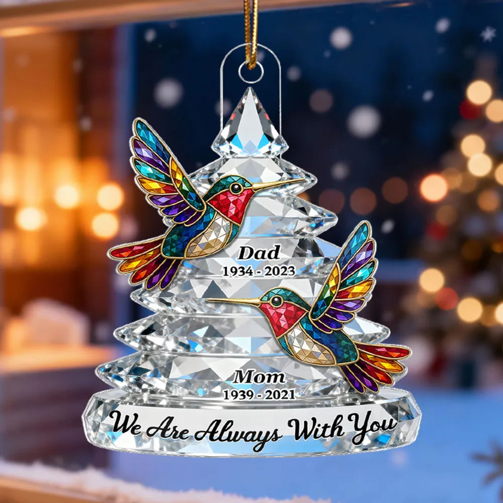 Personalized Memorial Crystal Ornament for Family - Christmas Remembrance Ornament MagicInPrints
