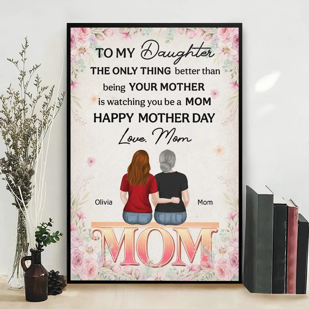 Personalized Mother-Daughter Wall Art for Mother's Day - Sentimental Gift Poster or Canvas MagicInPrints