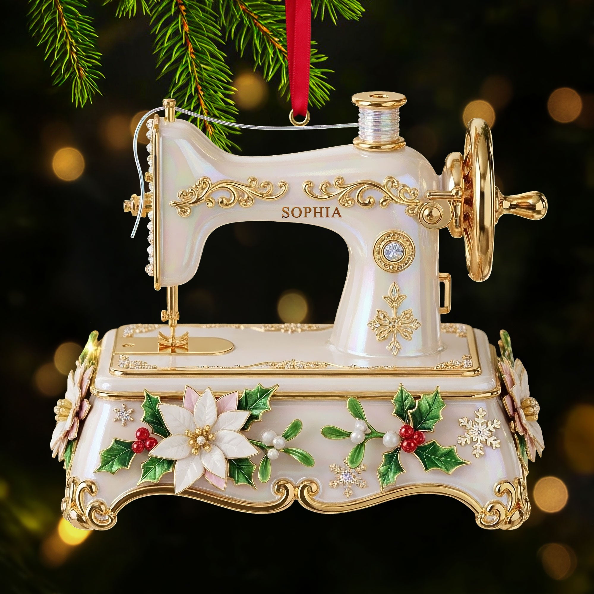 Sewing Machine Ornament - A Personalized Touch for Sewing Enthusiasts Ornament MagicInPrints