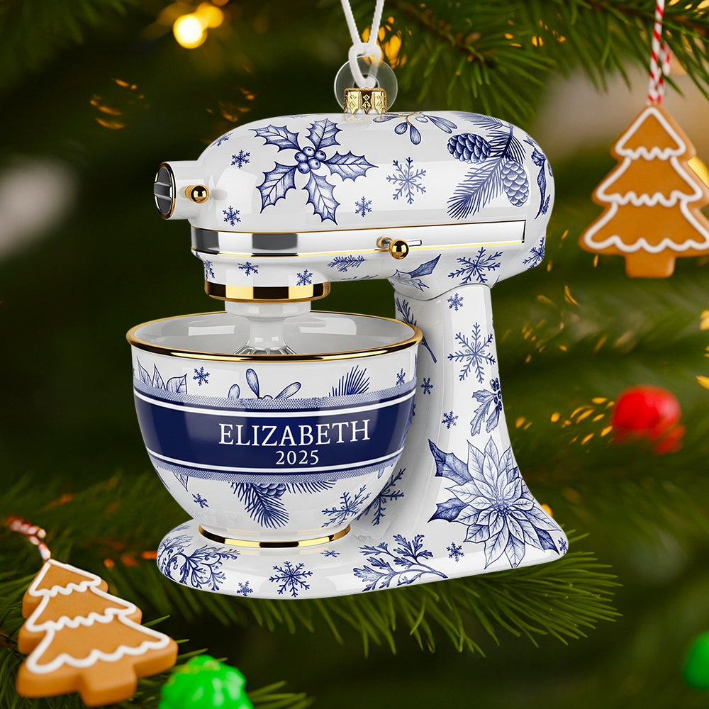 Whisk Your Way to Joy - Baking Mixer Christmas Ornament - Personalized Gift for Bakers Ornament MagicInPrints