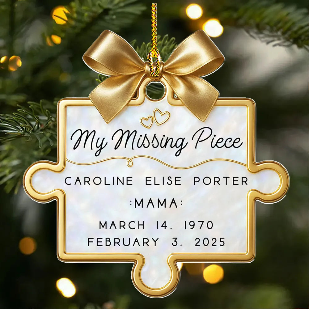 Personalized Memorial Puzzle Piece Ornament for Family - Remembrance Gift Ornament MagicInPrints