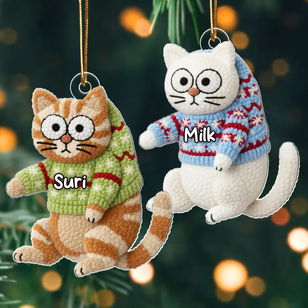 Personalized Cat Christmas Ornament for Pet Lovers - Festive Holiday Decor Ornament MagicInPrints
