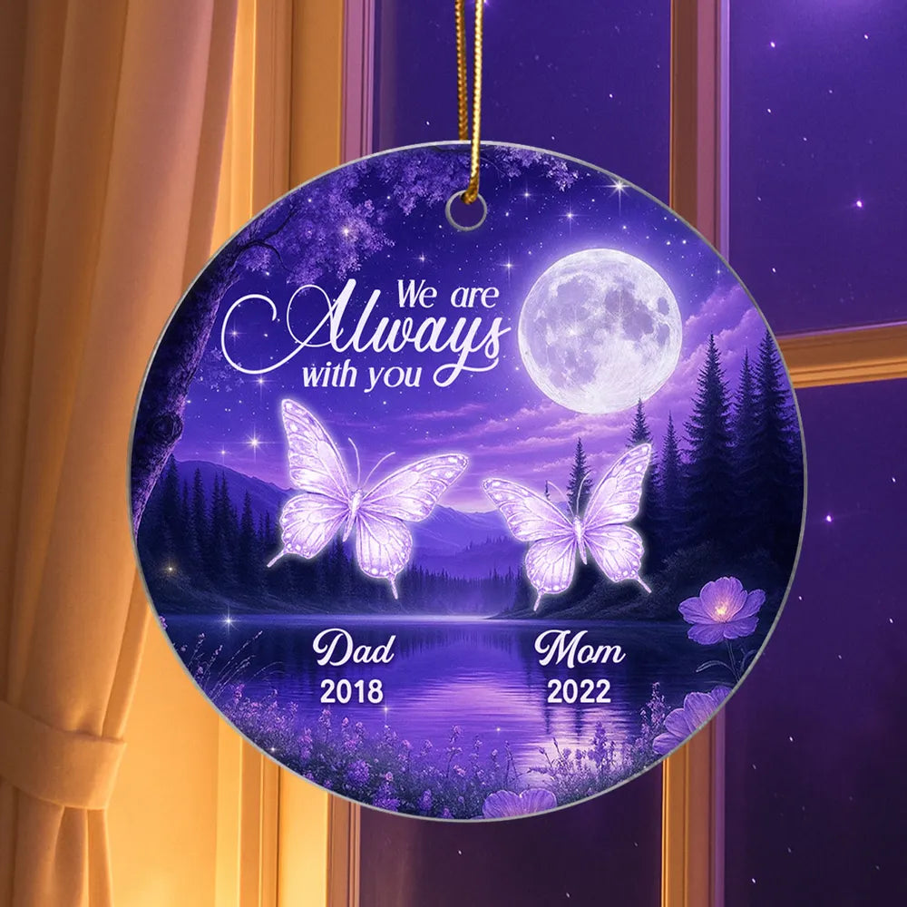 Personalized Memorial Ornament for Mom - Sentimental Keepsake with Butterfly Design Ornament MagicInPrints