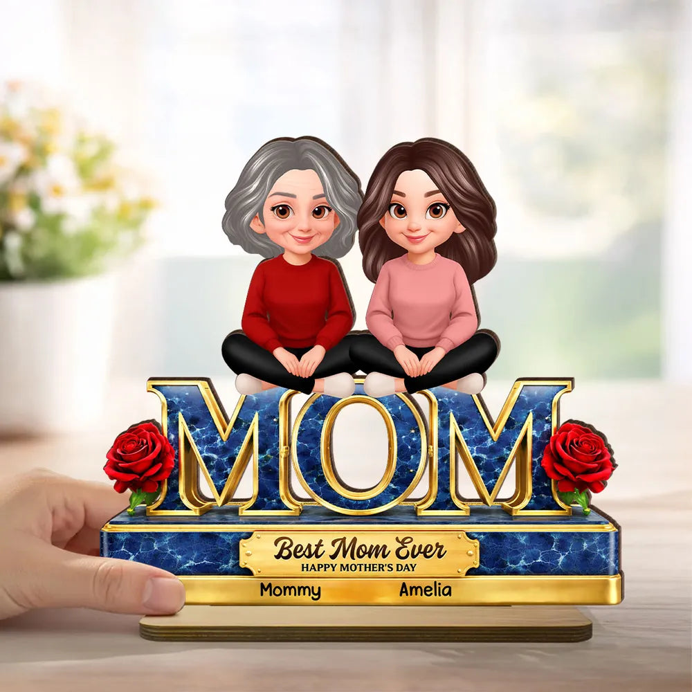Personalized Mother's Day Figurine Gift for Mom - Custom Family Characters Plaque MagicInPrints