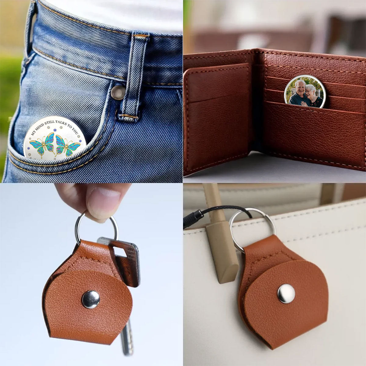 Custom Photo Memorial Keychain for Seniors - Sentimental Keepsake Keychain MagicInPrints